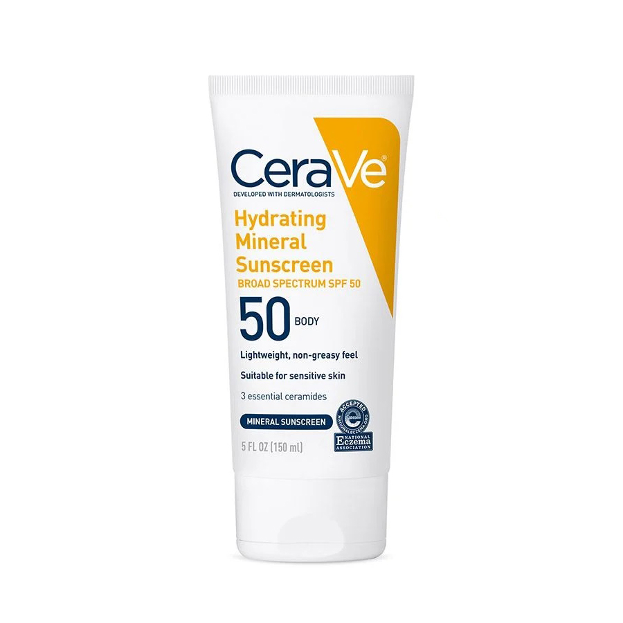 0001044_cerave-hydrating-mineral-body-sunscreen-broad-spectrum-spf-50-150ml CeraVe Hydrating Mineral Body Sunscreen Broad Spectrum SPF 50 150ml - Image 1